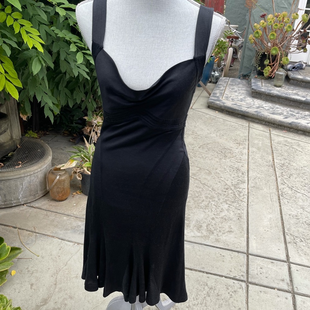Diane Von Furstenburg Black Dress Size 6 - Picture 2 of 9